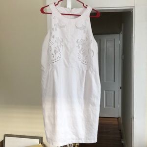 Loft Eyelet detail sheath dress